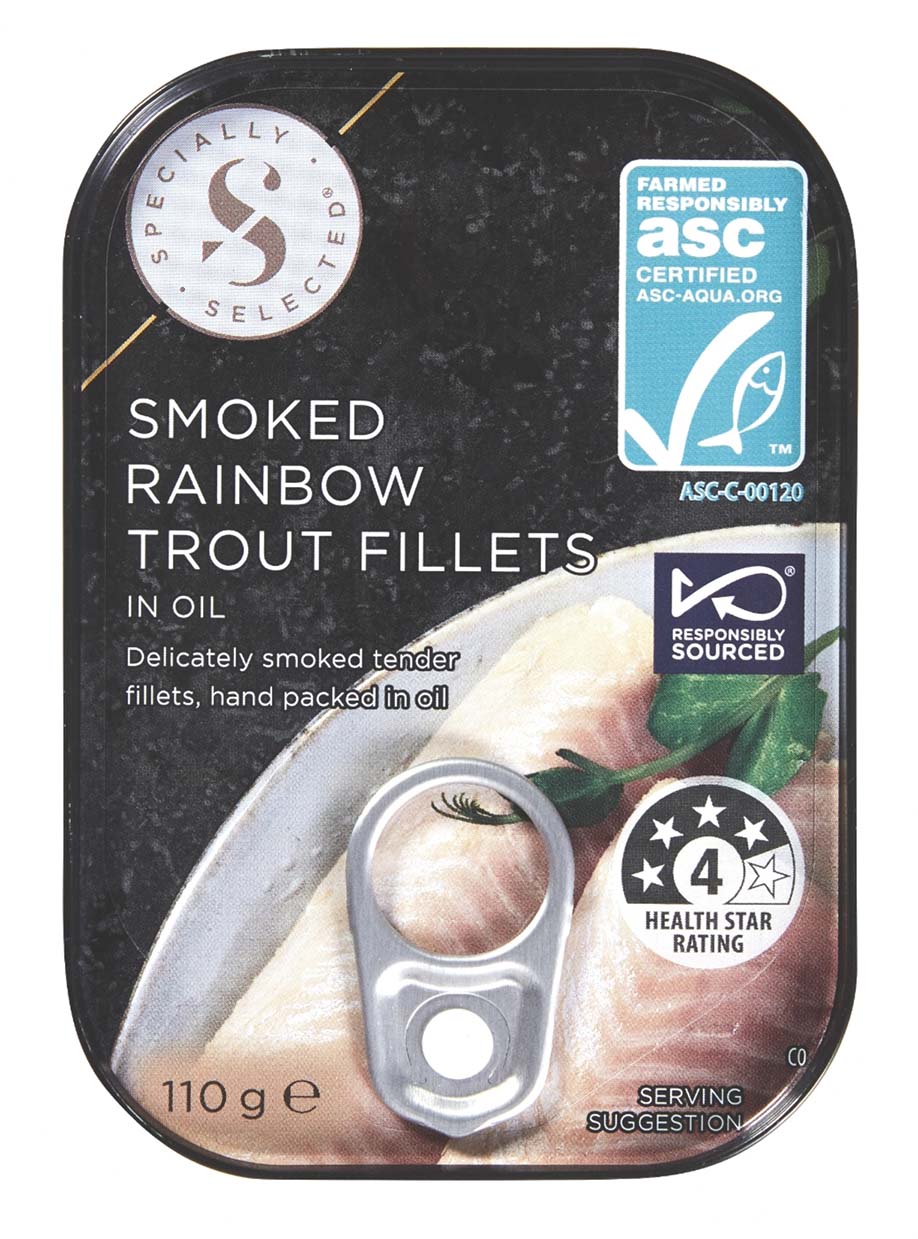 Aldi smoked rainbow trout fillets