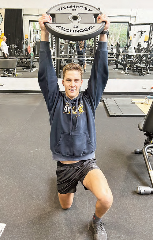 Logan Geddes, at Federation University Gym.