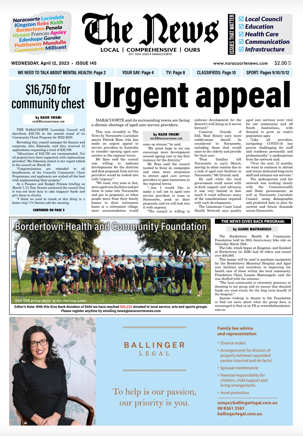 Naracoorte Community News 14 April 2023