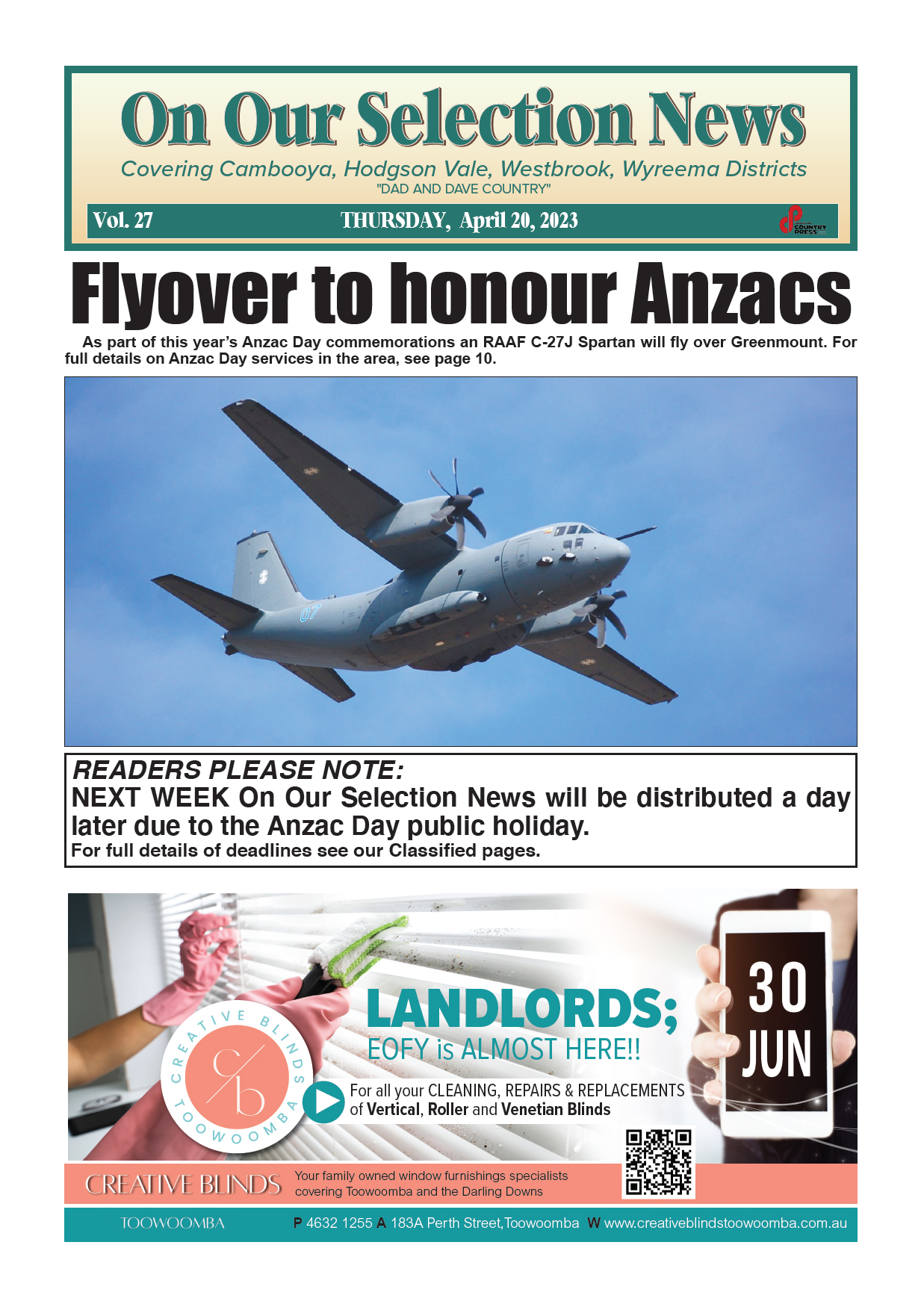 On Our Selection News 20 April 2023