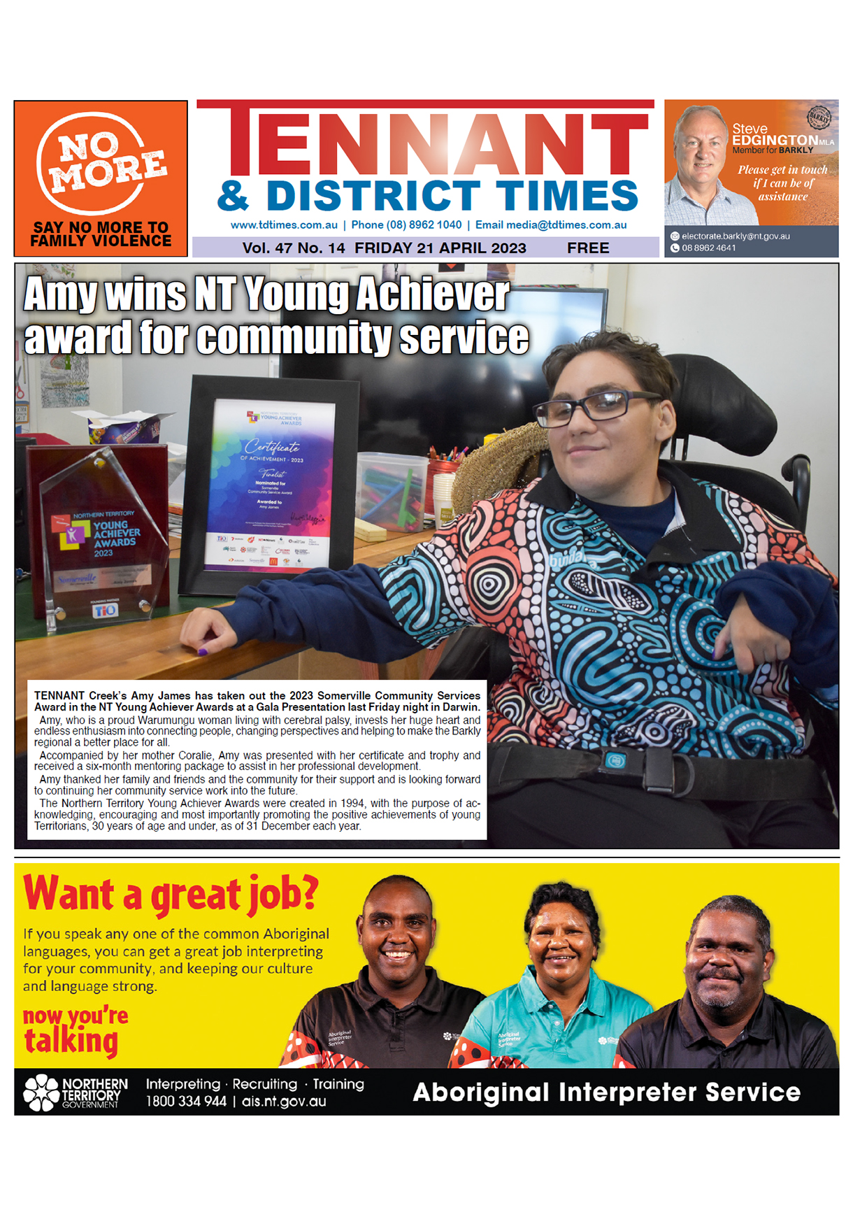 Tennant & District Times 21 April 2023