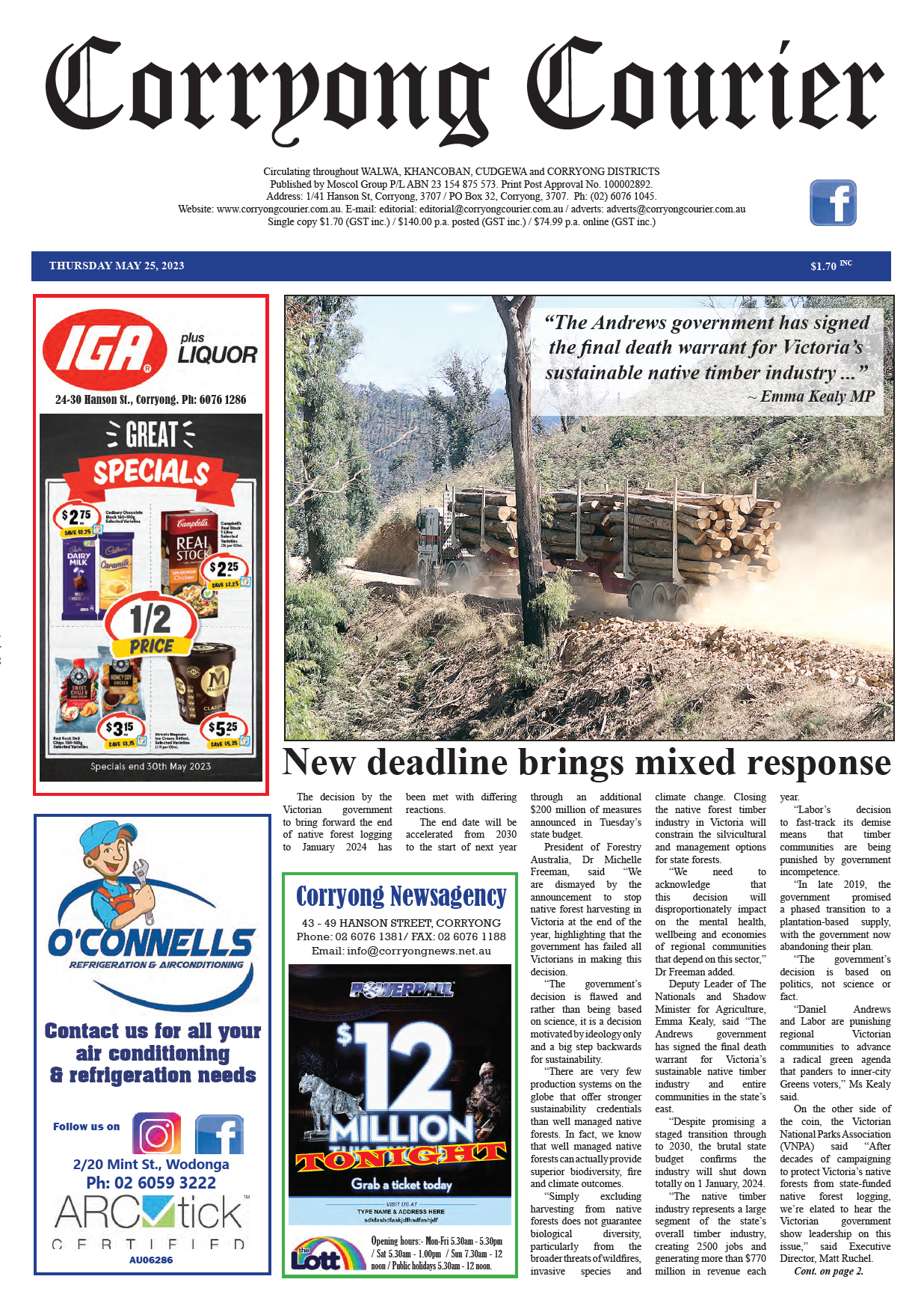 Corryong Courier 25 May 2023