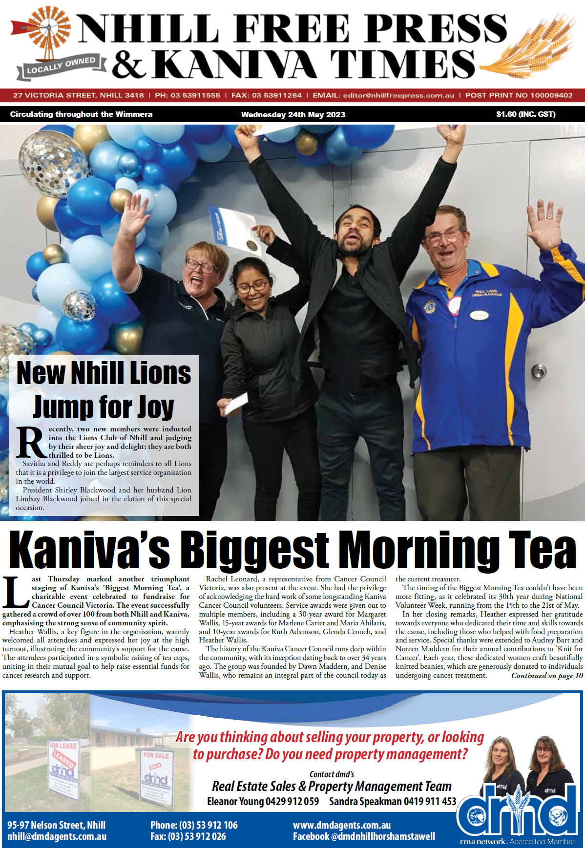 Nhill Free Press & Kaniva Times, 24 May 2023