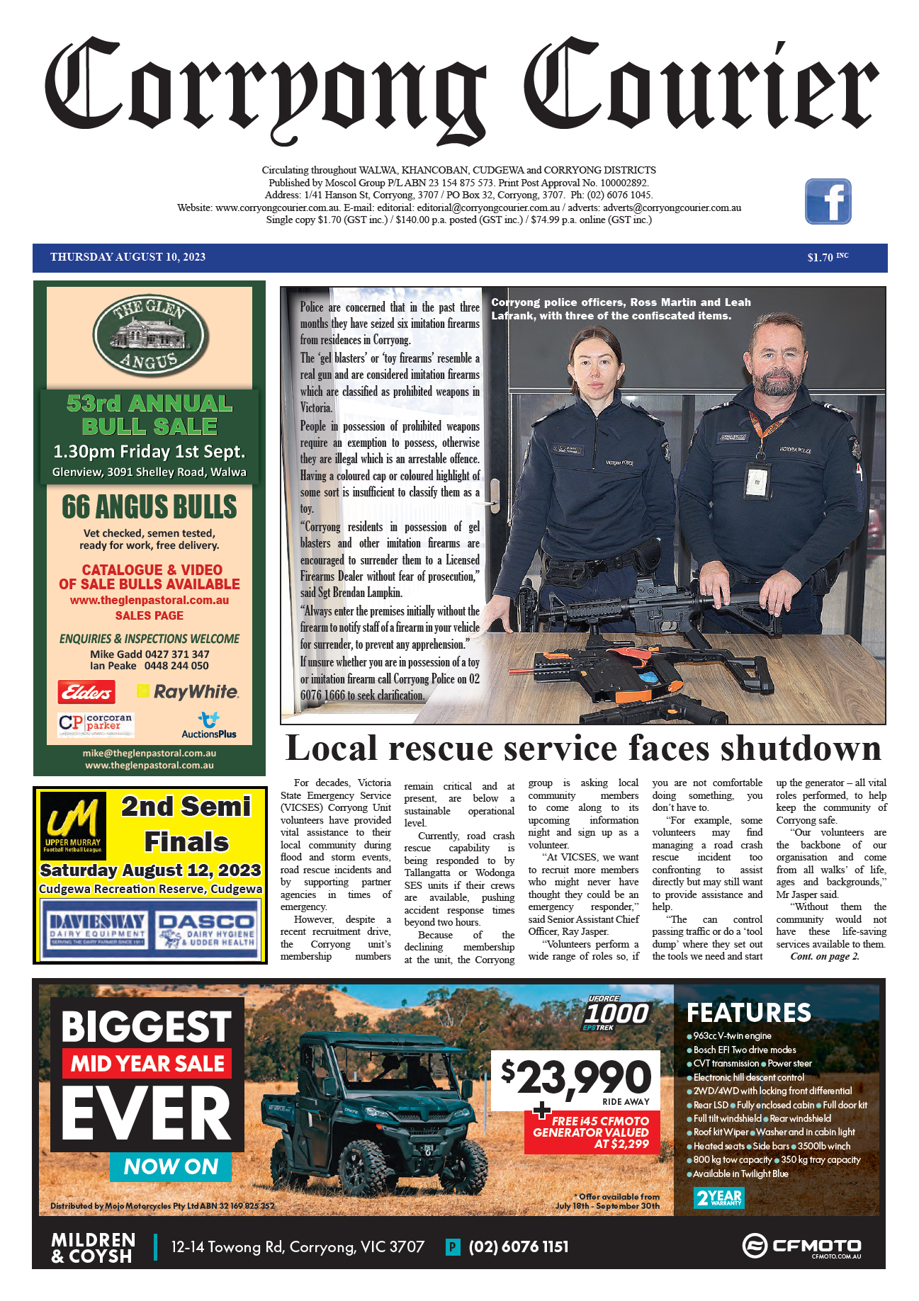 Corryong Courier 10 August 2023