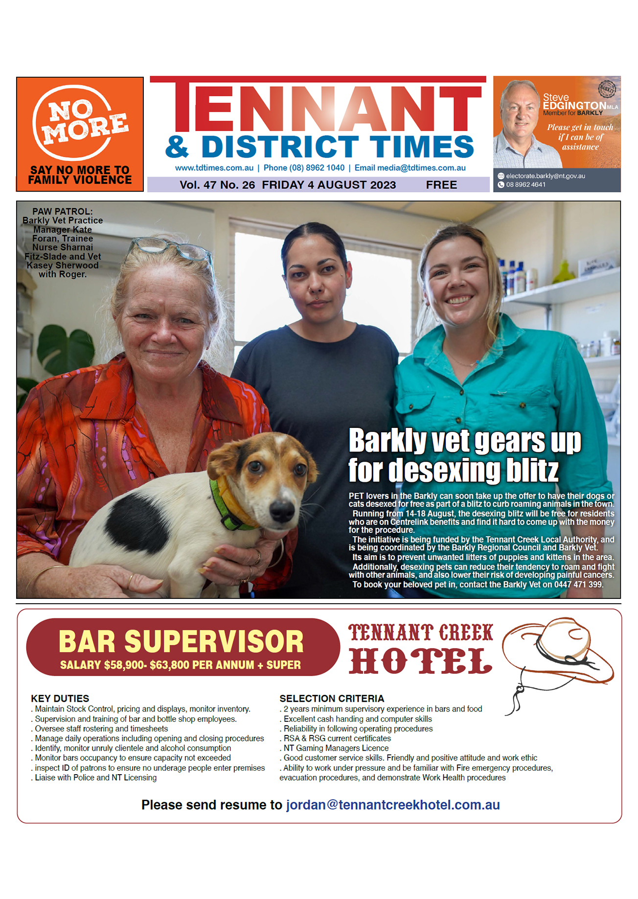 Tennant & District Times 4 August 2023