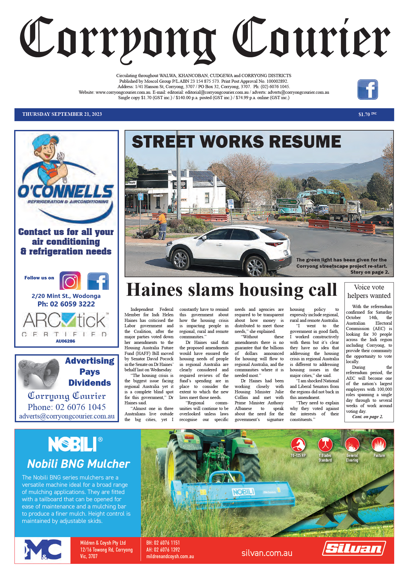 Corryong Courier 21 September 2023