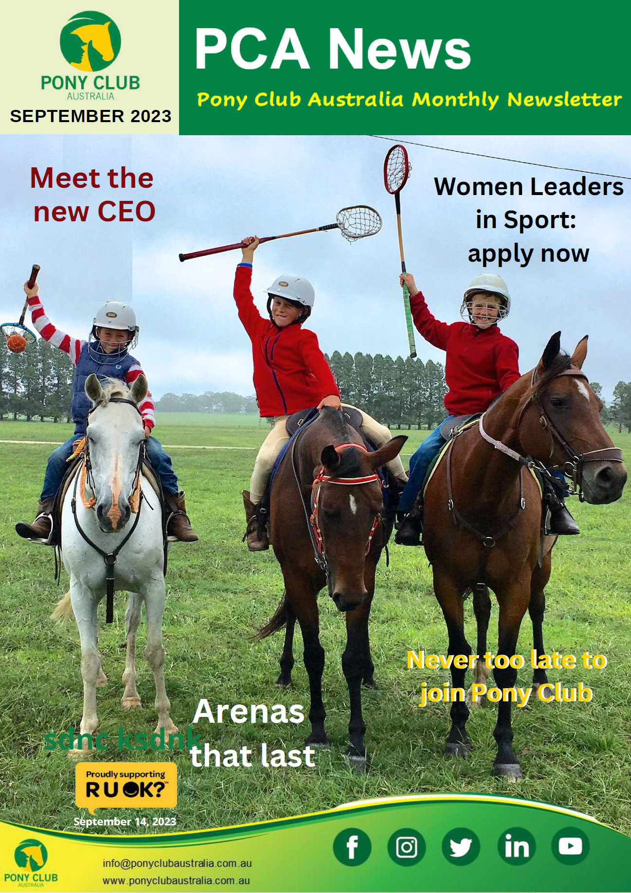 Pony Club Australia Newsletter September 2023