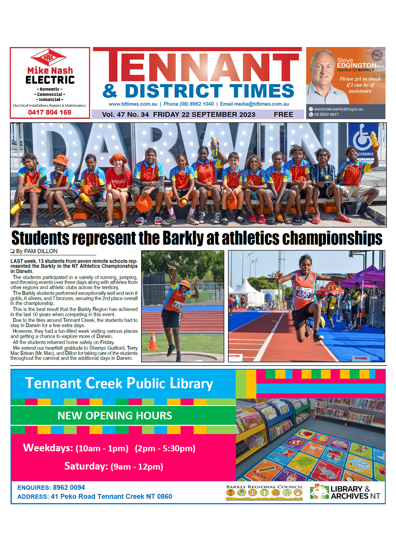 Tennant & District Times 22 September 2023