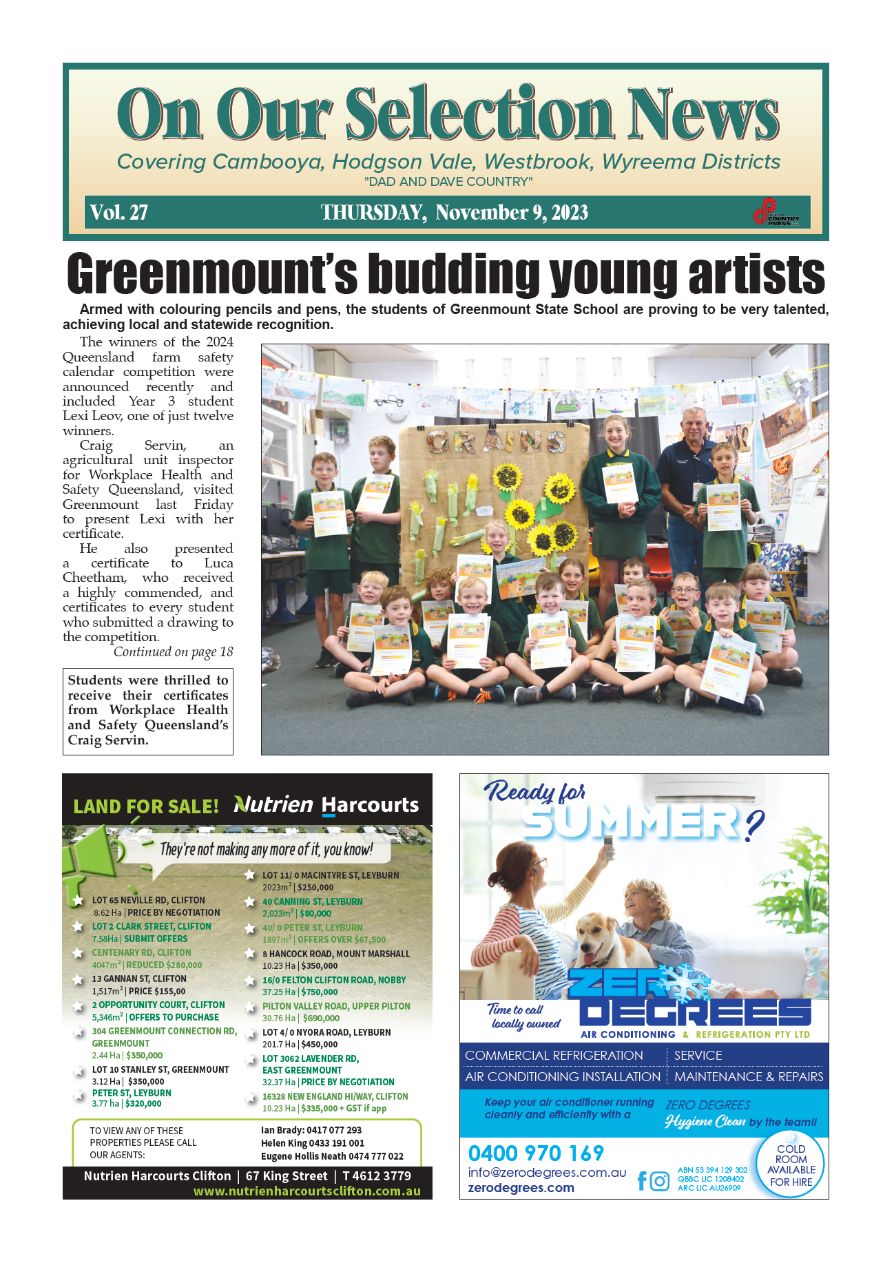 On Our Selection News 9 November 2023