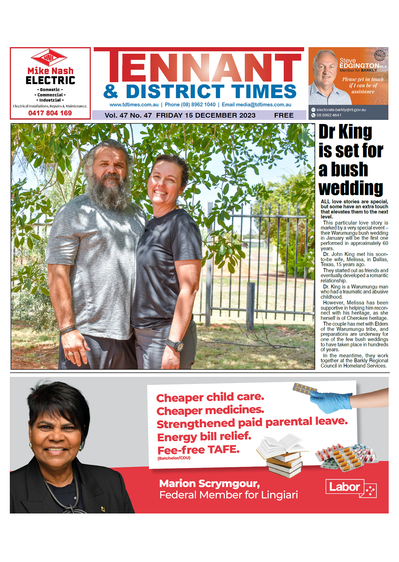 Tennant & District Times 15 December 2023