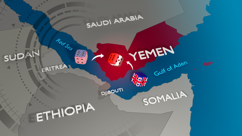 Map with Yemen