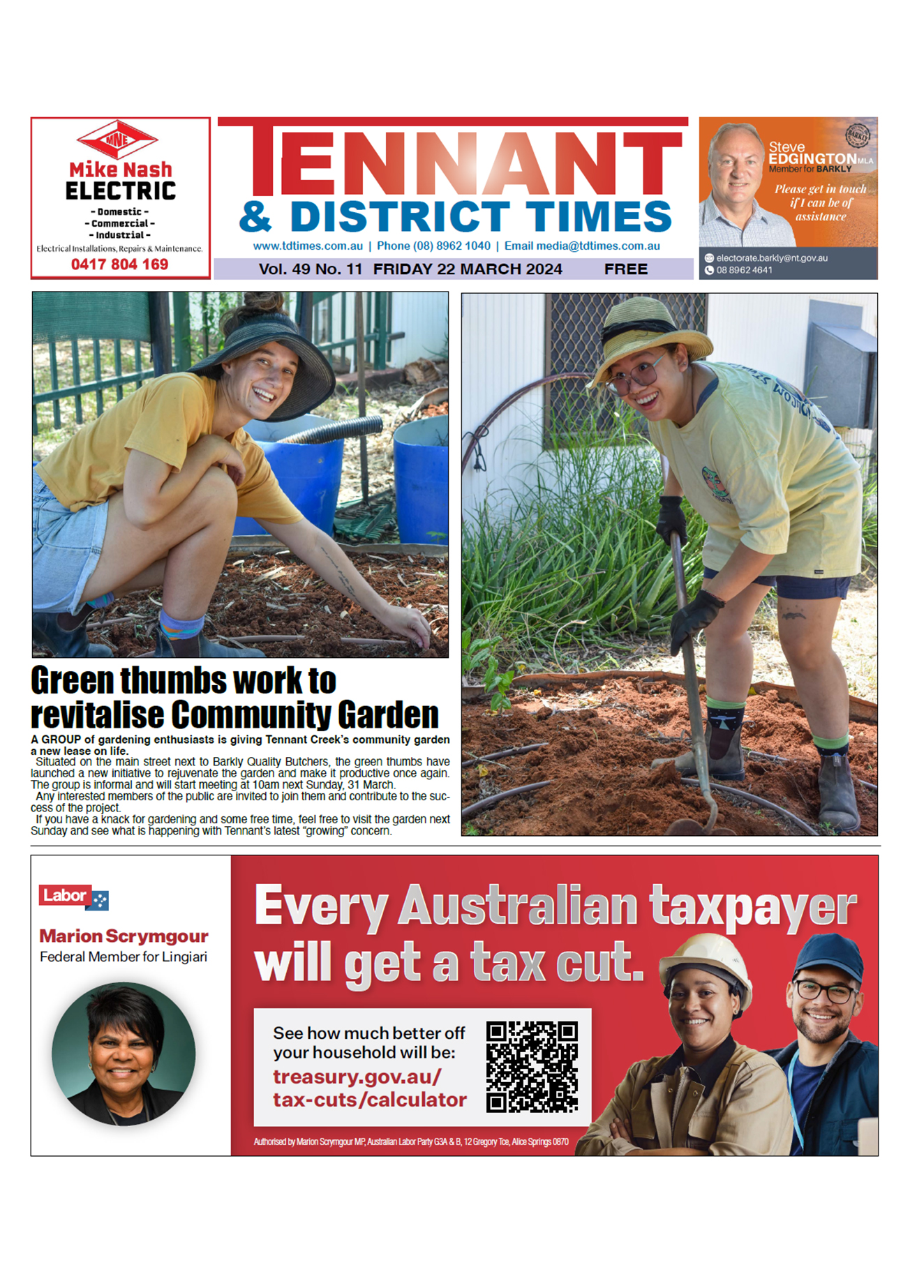 Tennant & District Times 22 March 2024