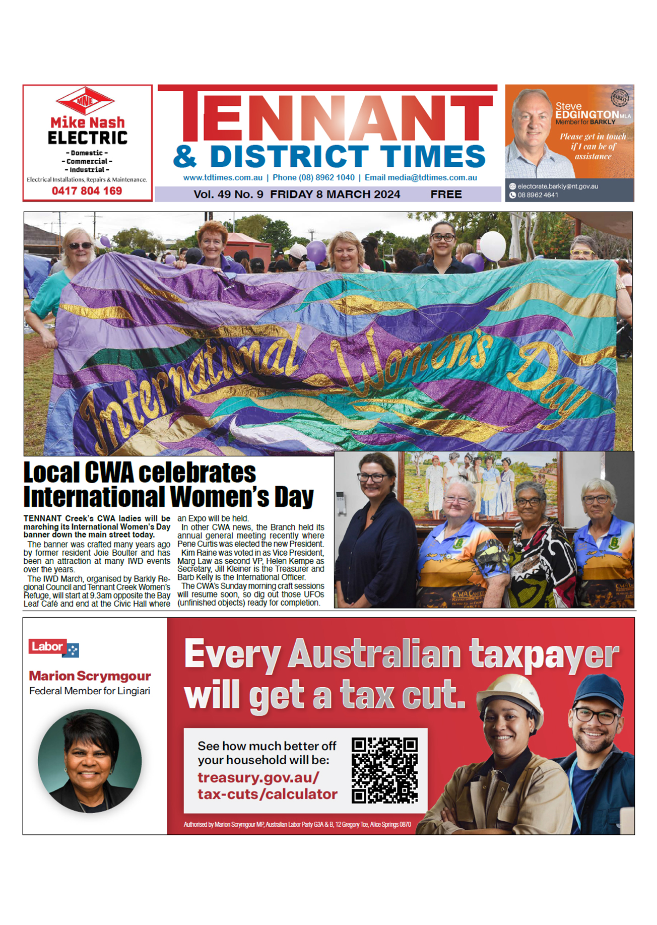 Tennant & District Times 8 March 2024