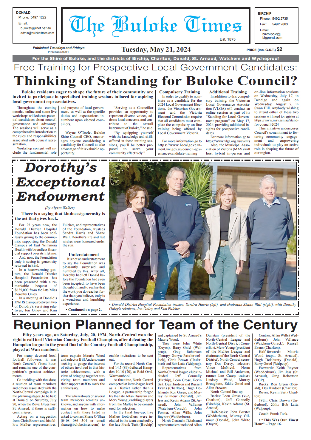The Buloke Times 21 May 2024
