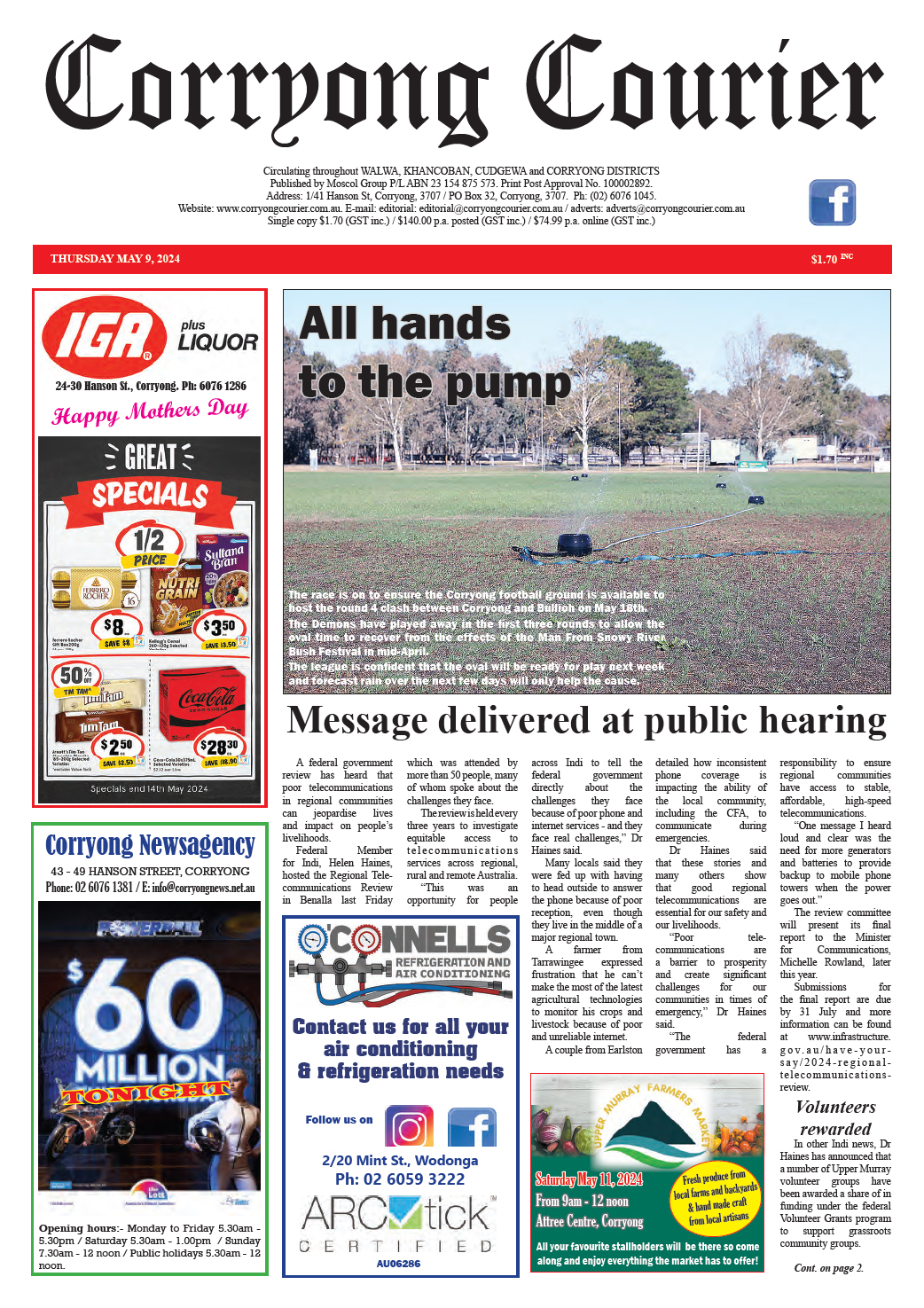 Corryong Courier 9 May 2024
