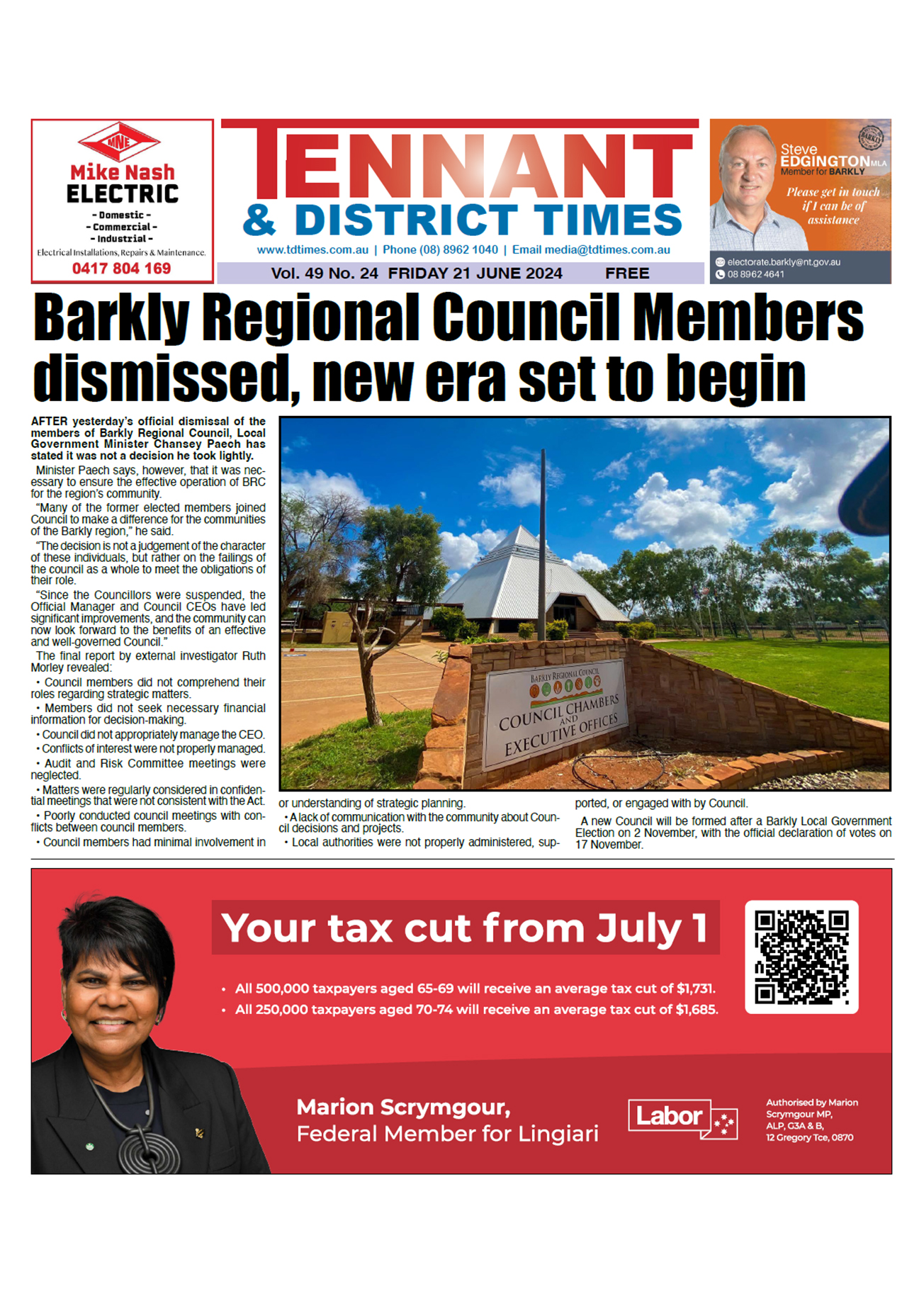 Tennant & District Times 21 June 2024