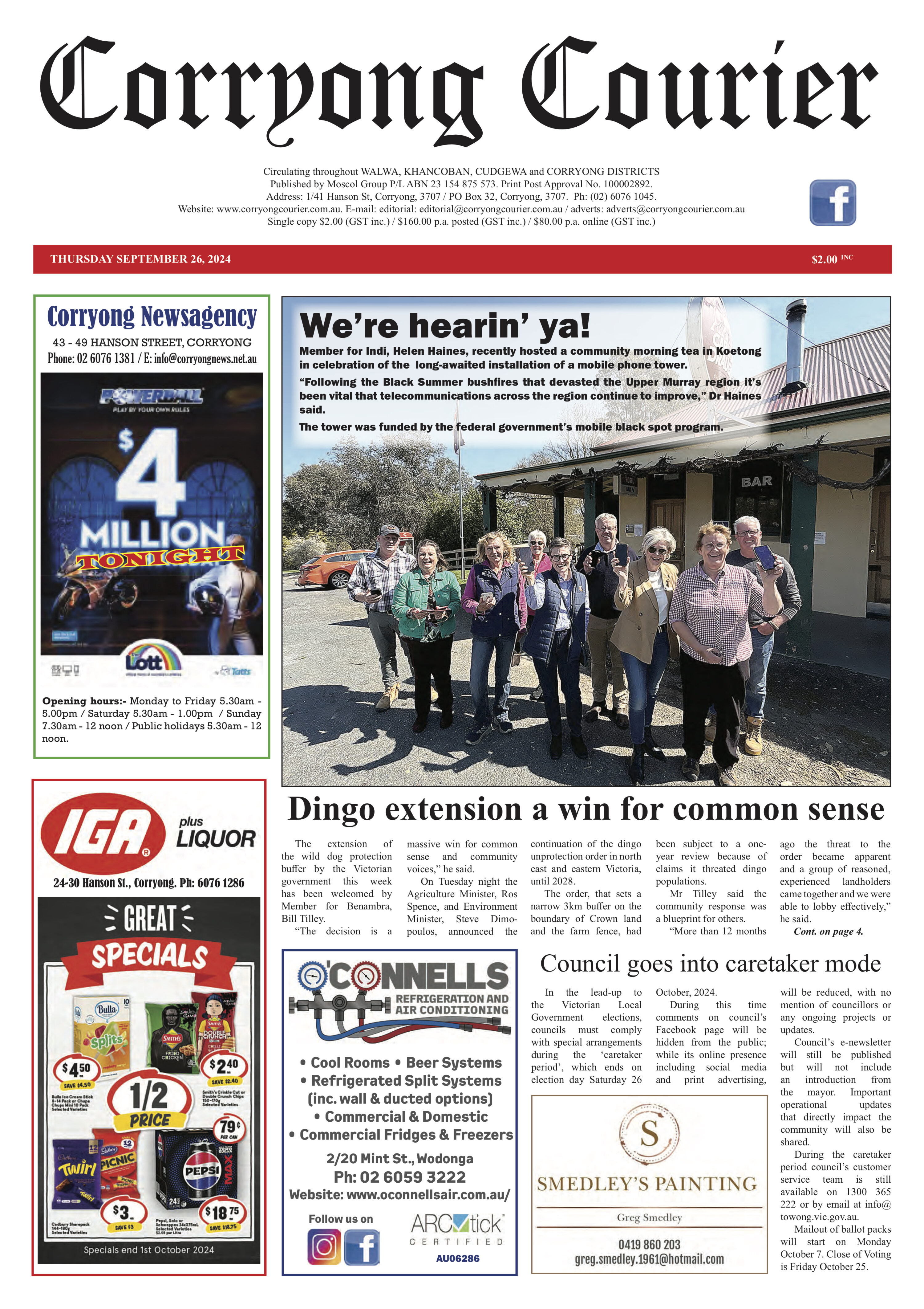 Corryong Courier 26 September 2024