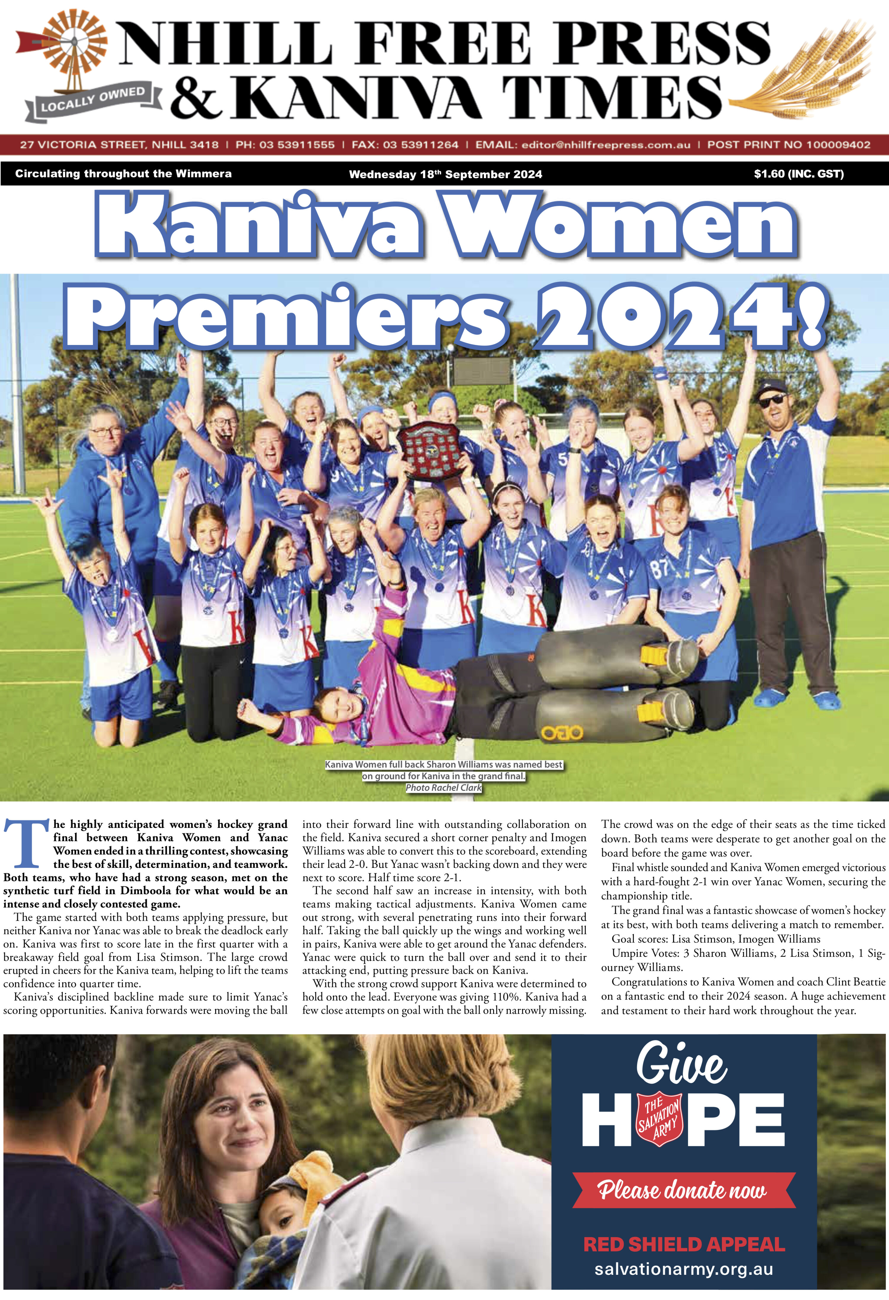 Nhill Free Press & Kaniva Times 18 September 2024