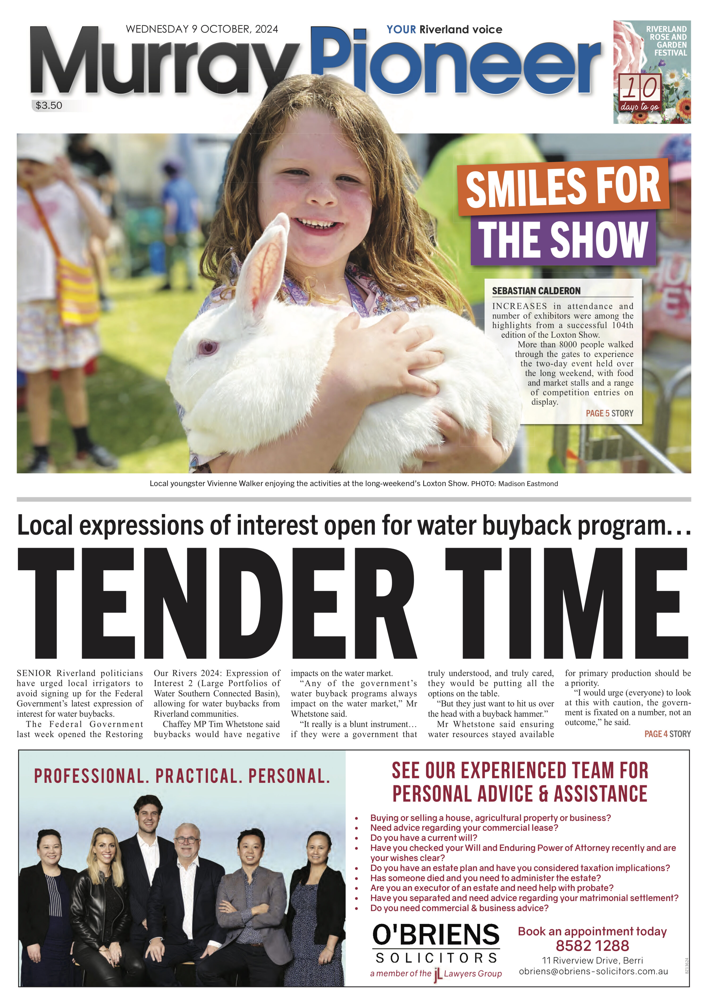 Murray Pioneer 9 October 2024