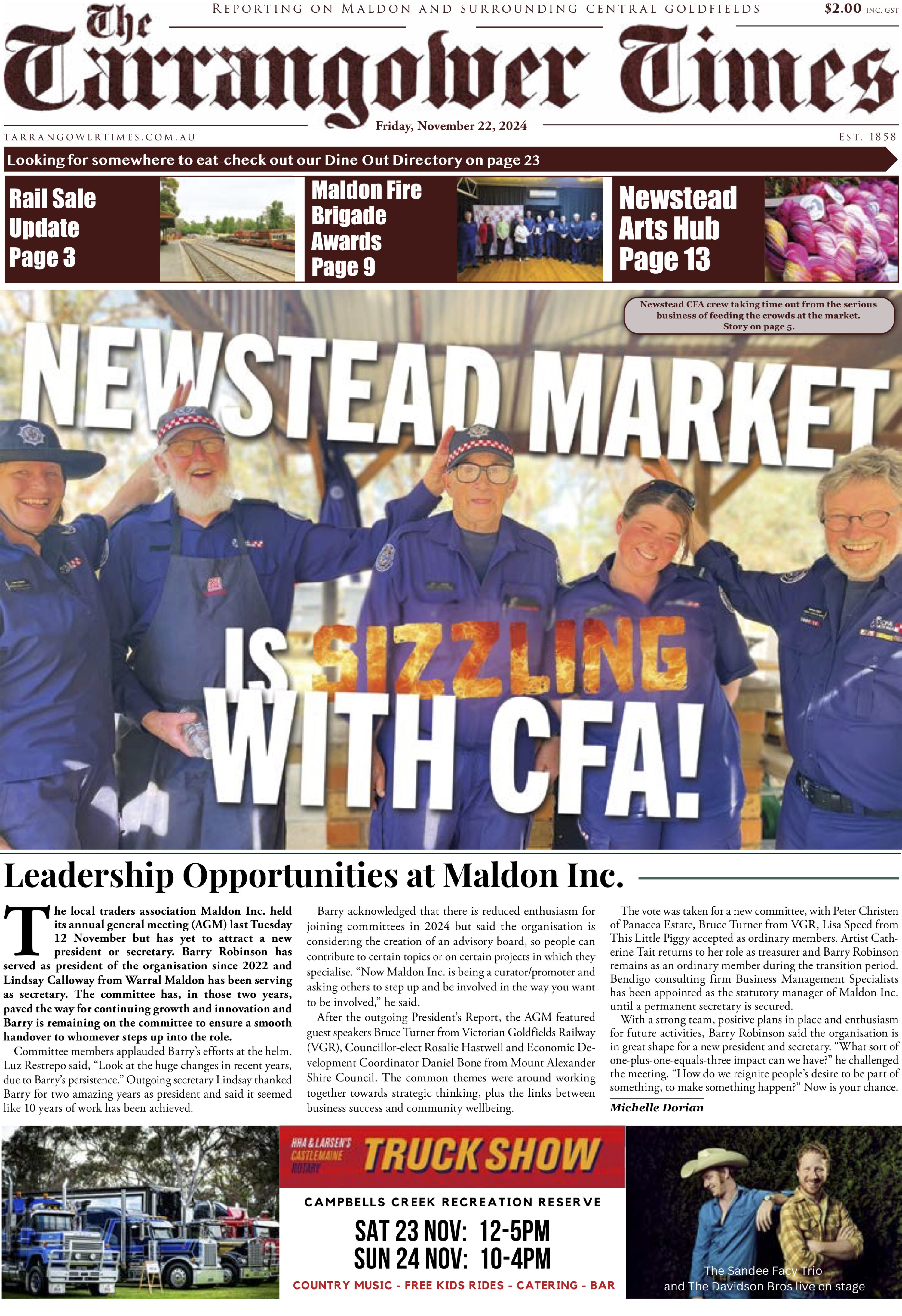 Tarrangower Times 22 November 2024