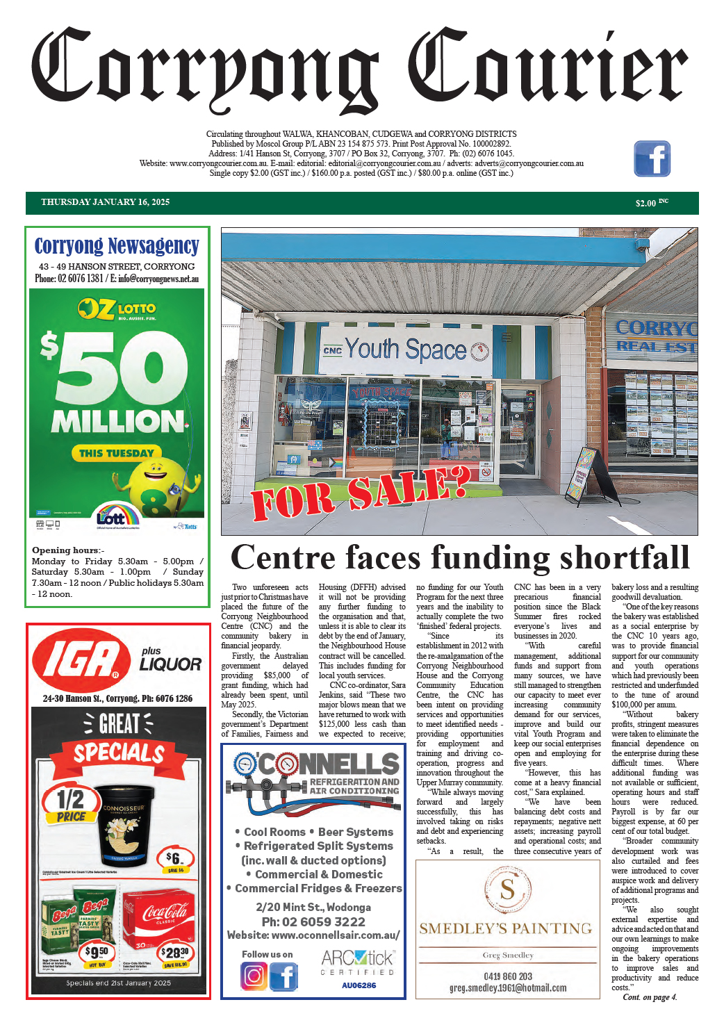 Corryong Courier 16 January 2025