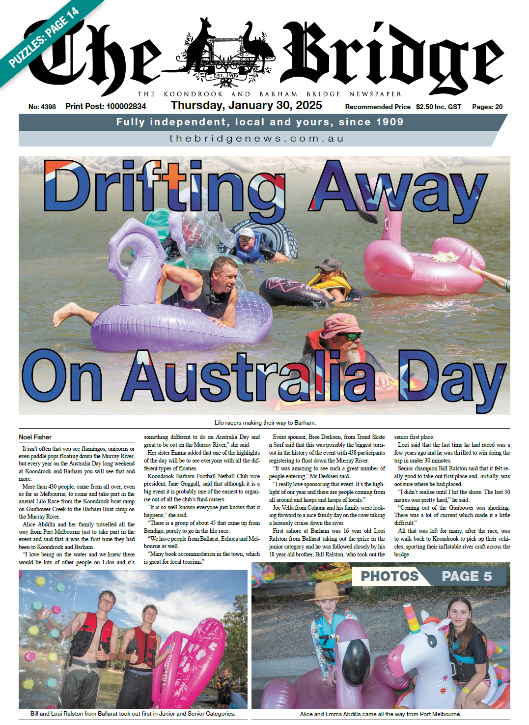 The Koondrook and Barham Bridge Newspaper 30 January 2025