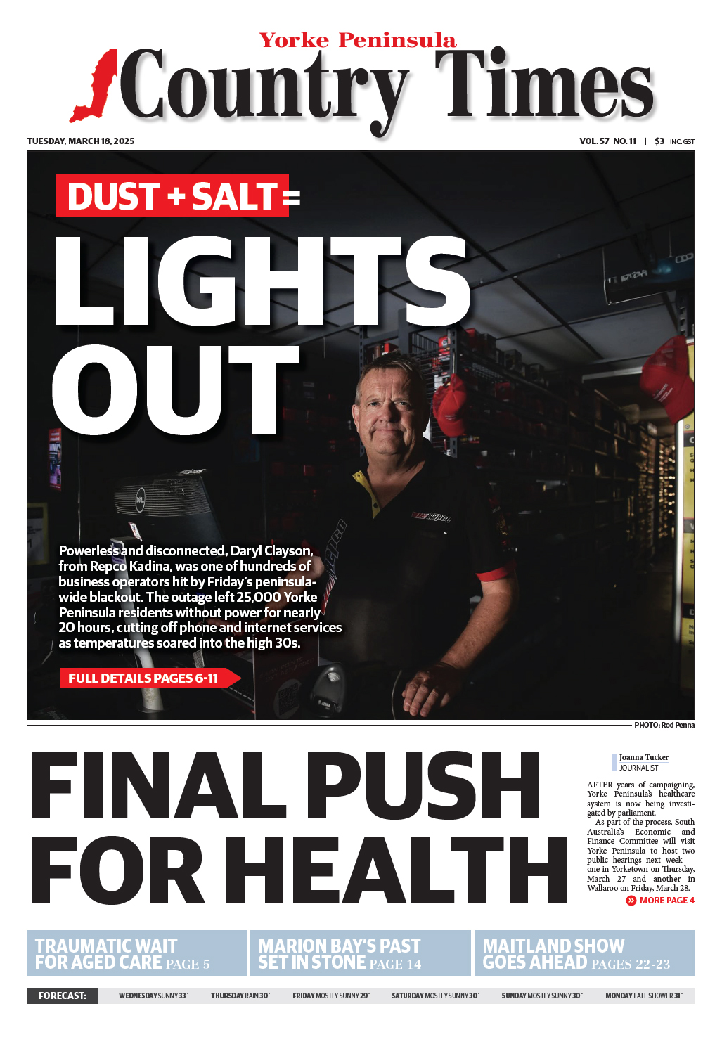Yorke Peninsula Country Times 18 March 2025