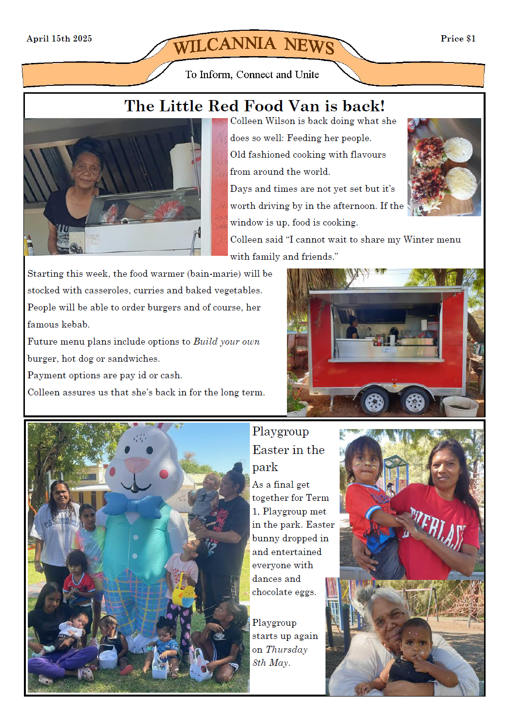 Wilcannia News Mid April 2025