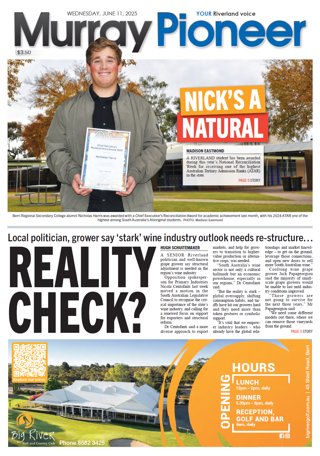 Murray Pioneer 11 June 2025