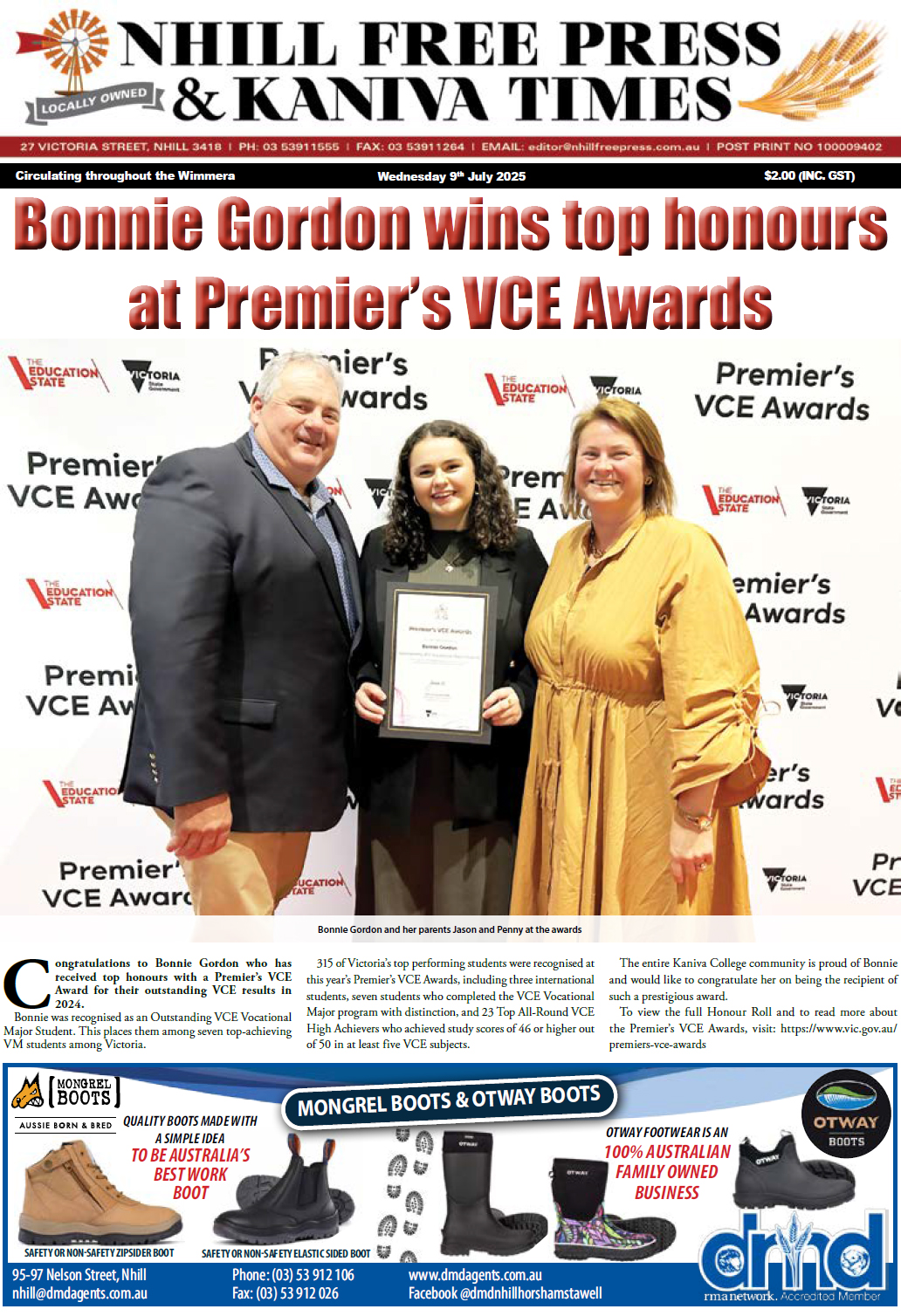 Nhill Free Press & Kaniva Times 9 July 2025