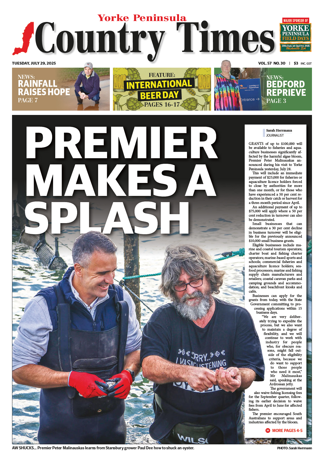 Yorke Peninsula Country Times 29 July 2025