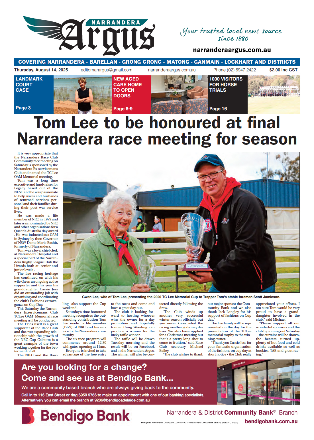 Narrandera Argus 14 August 2025