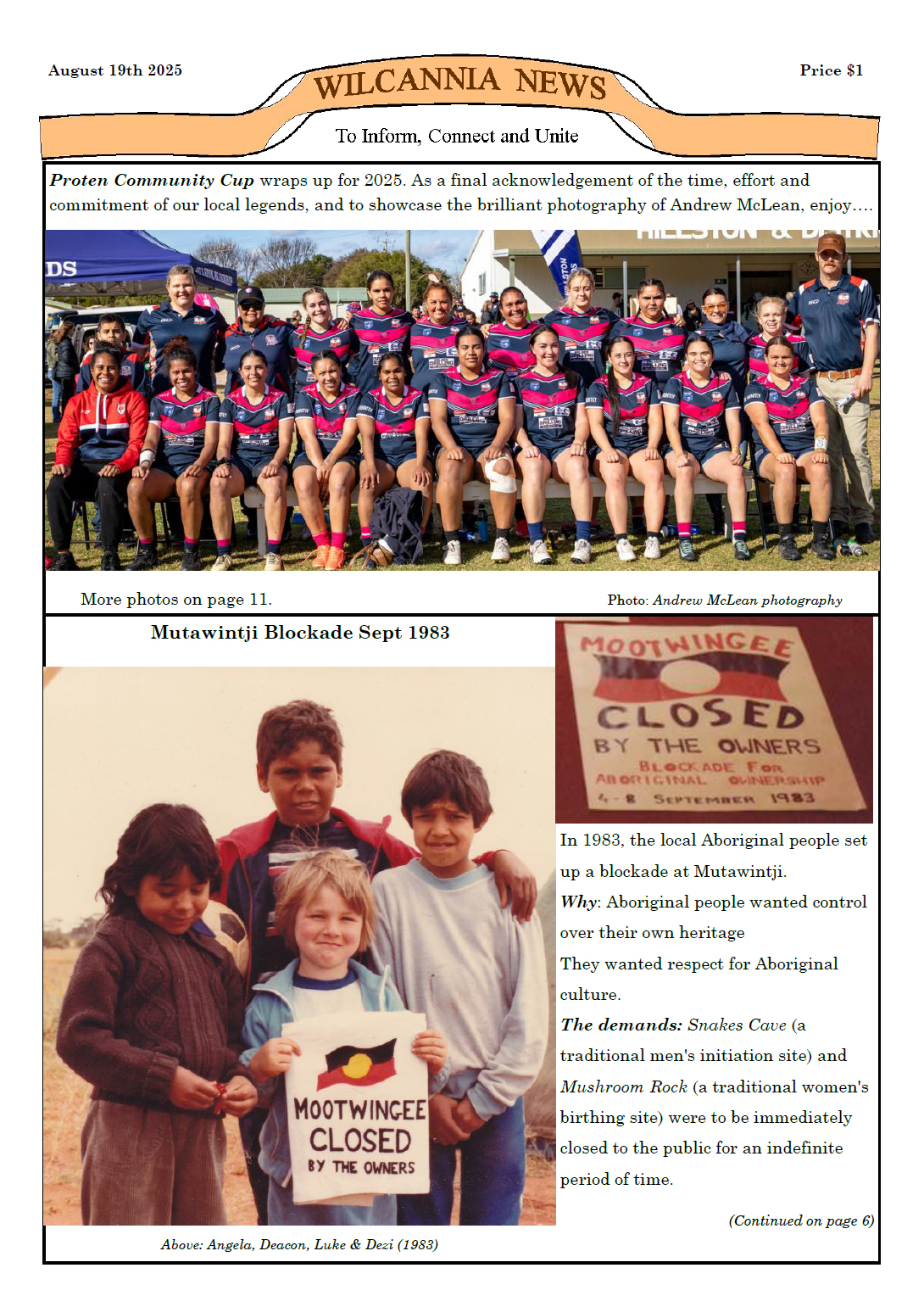 Wilcannia News 19 August 2025