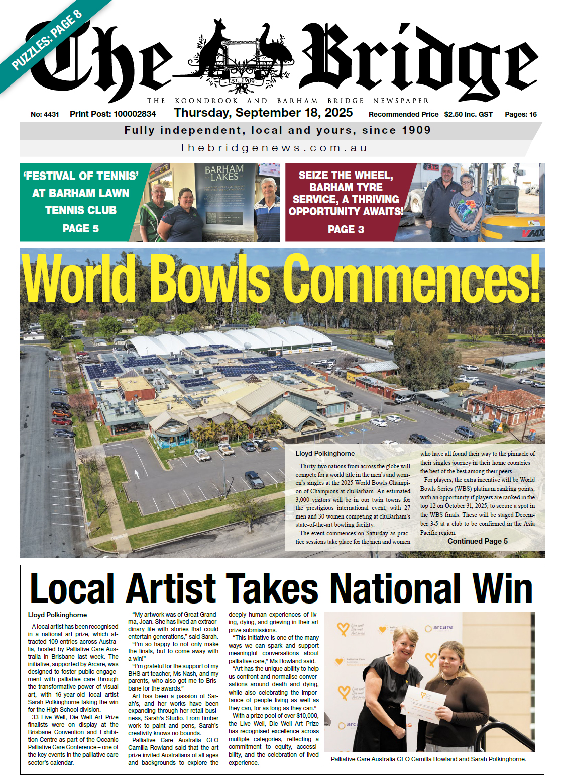 The Koondrook and Barham Bridge Newspaper 18 September 2025