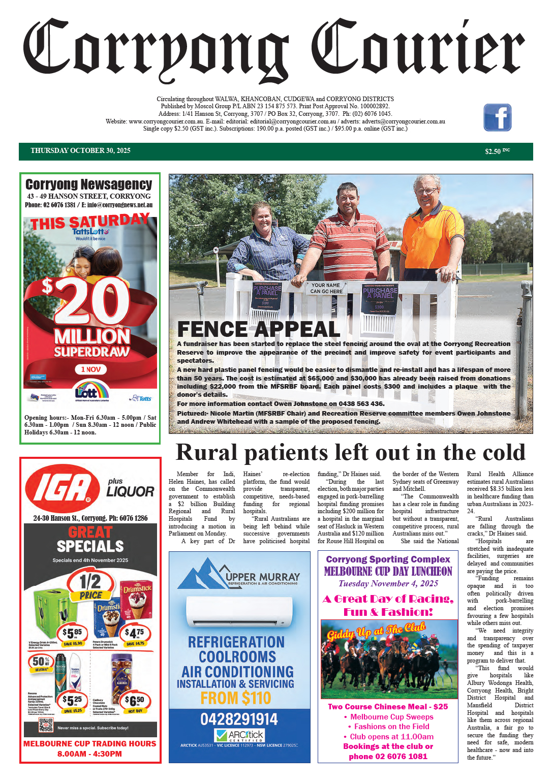 Corryong Courier 30 October 2025