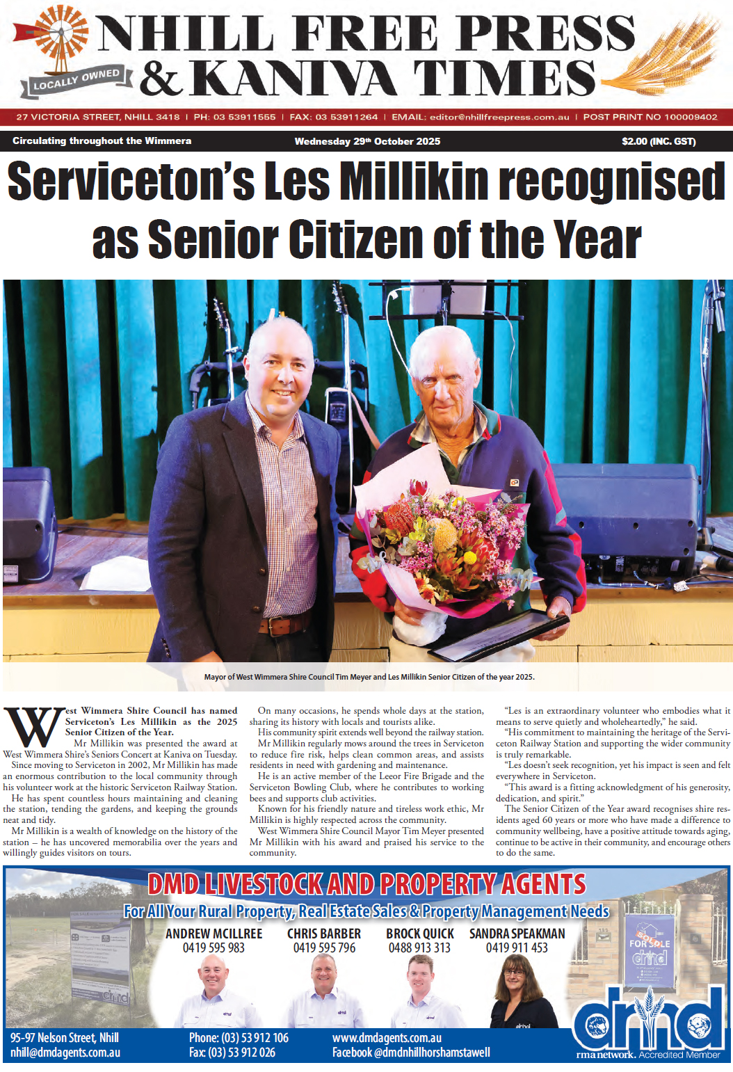 Nhill Free Press & Kaniva Times 29 October 2025