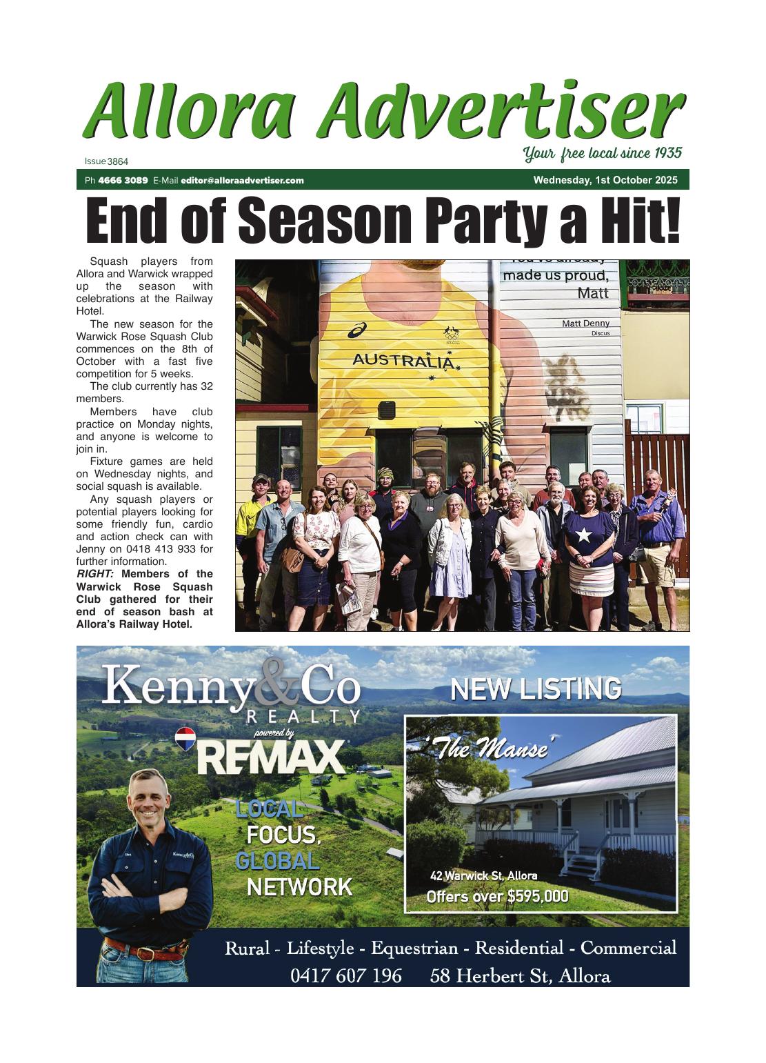 Allora Advertiser, 1 October 2025