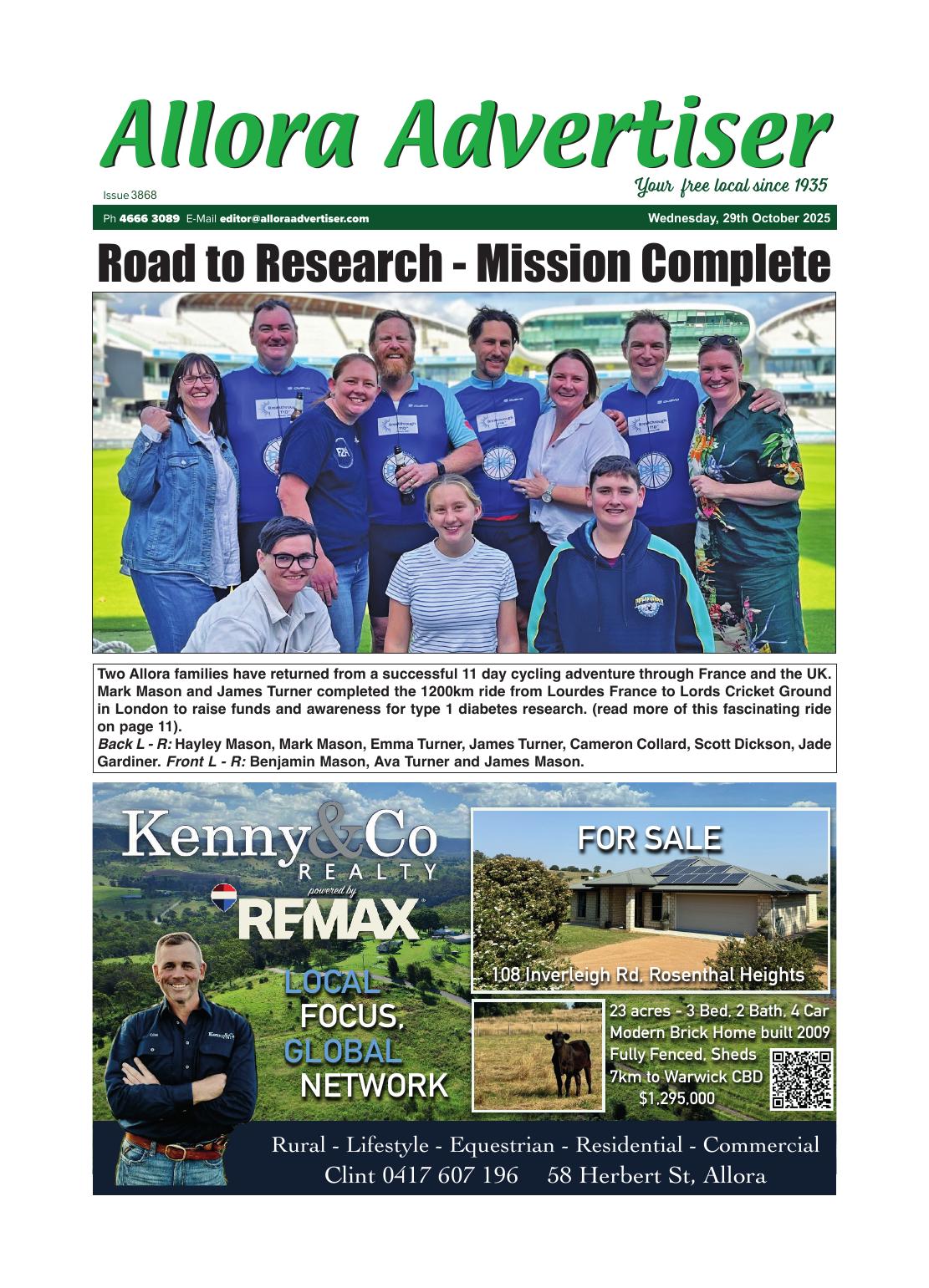 Allora Advertiser, 29 October 2025