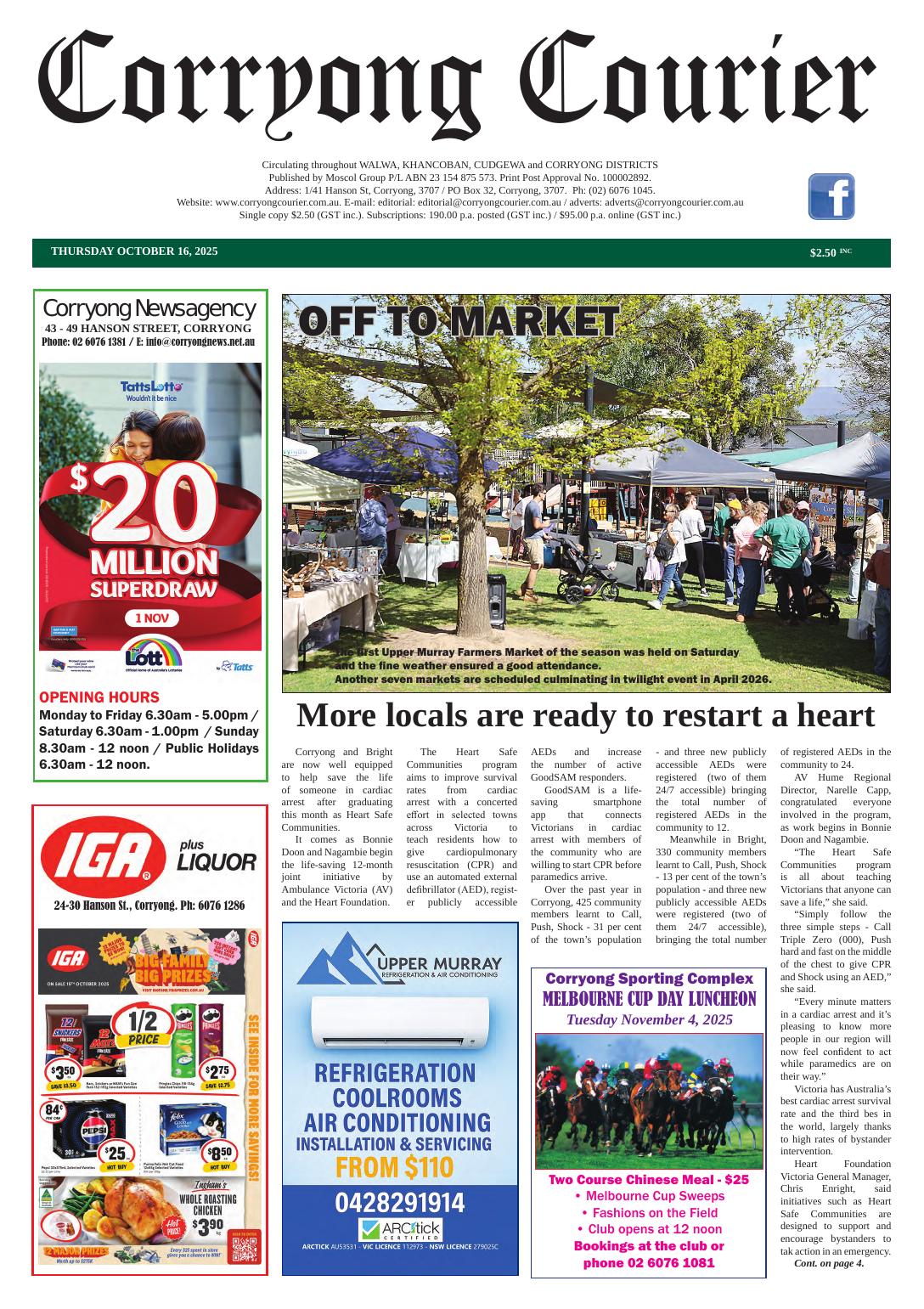 Corryong Courier, 15 October 2025