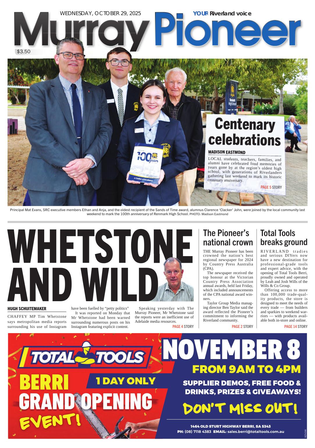 Murray Pioneer, 29 October 2025