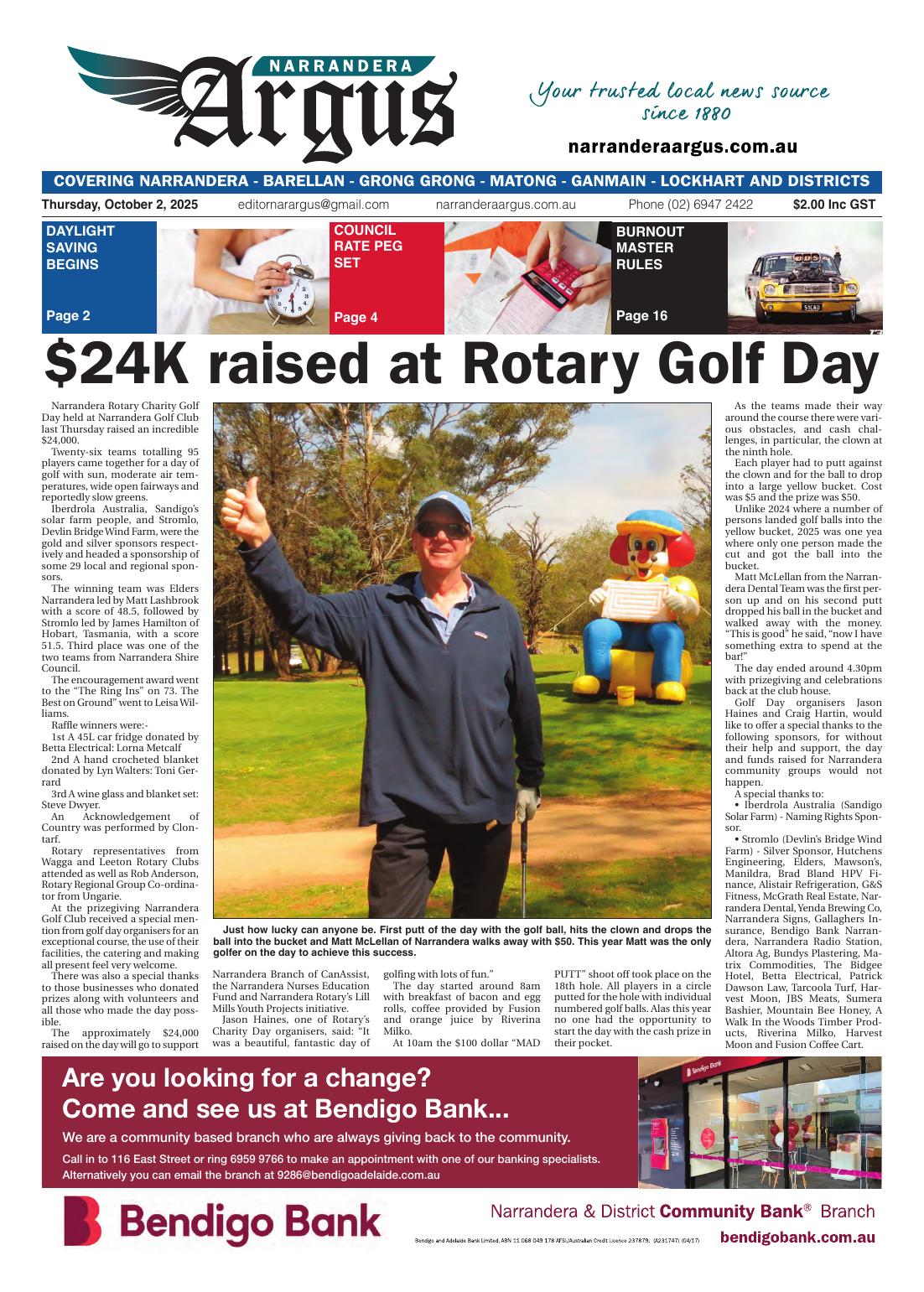 Narrandera Argus, 2 October 2025