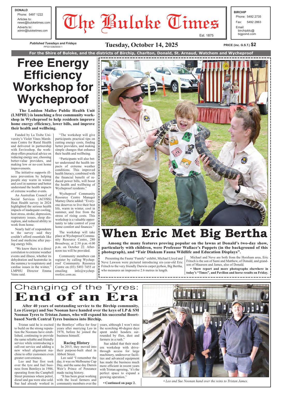 The Buloke Times, 14 October 2025