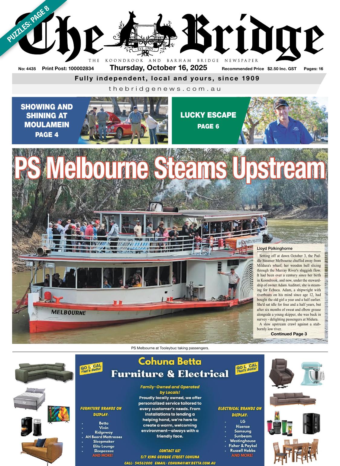 The Koondrook and Barham Bridge Newspaper, 16 October 2025