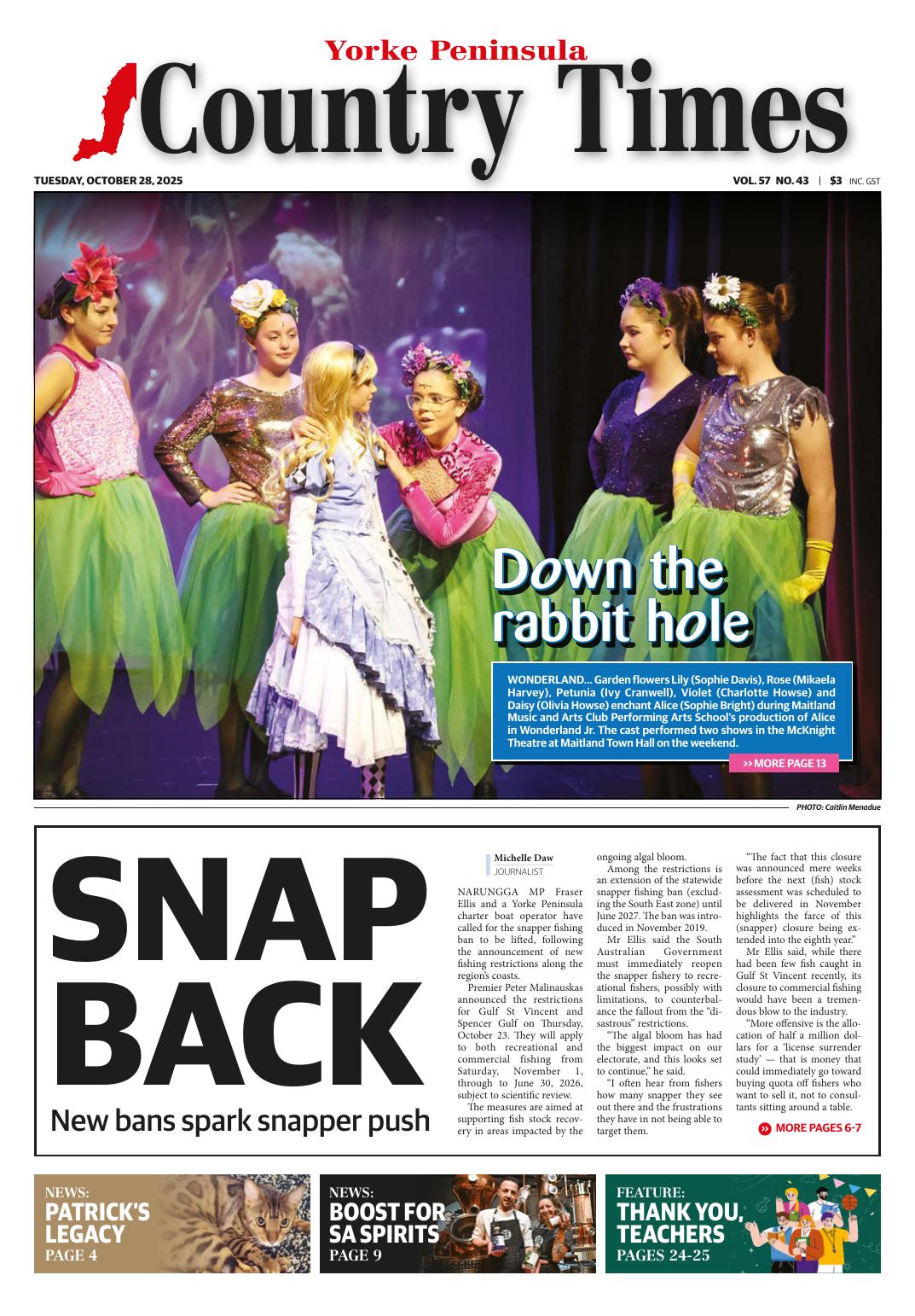 Yorke Peninsula Country Times, 28 October 2025