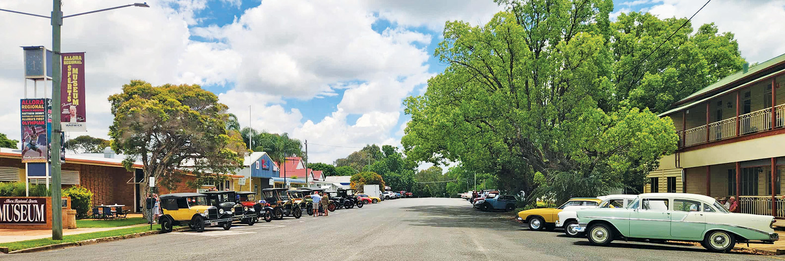Cars lining Herbert St