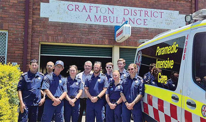 Staff at Grafton Ambulance Station