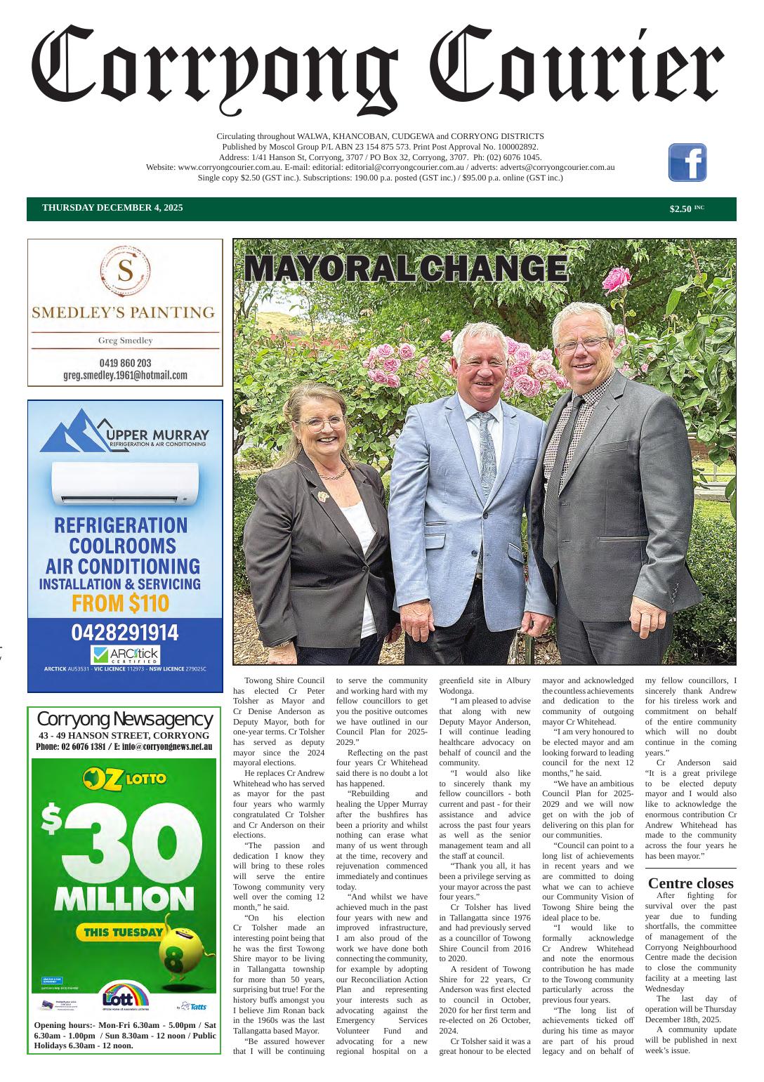 Corryong Courier, 4 December 2025