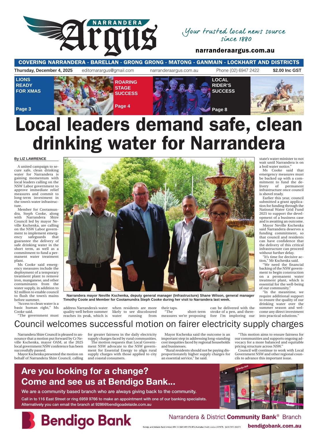 Narrandera Argus, 4 December 2025