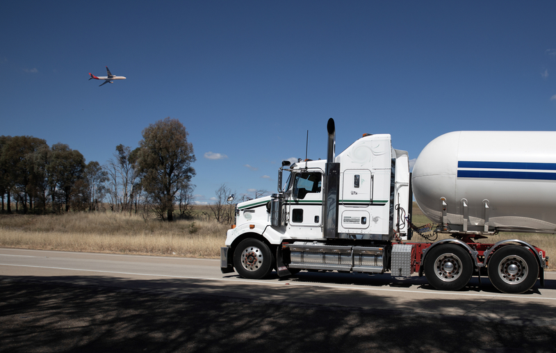 truck and plane