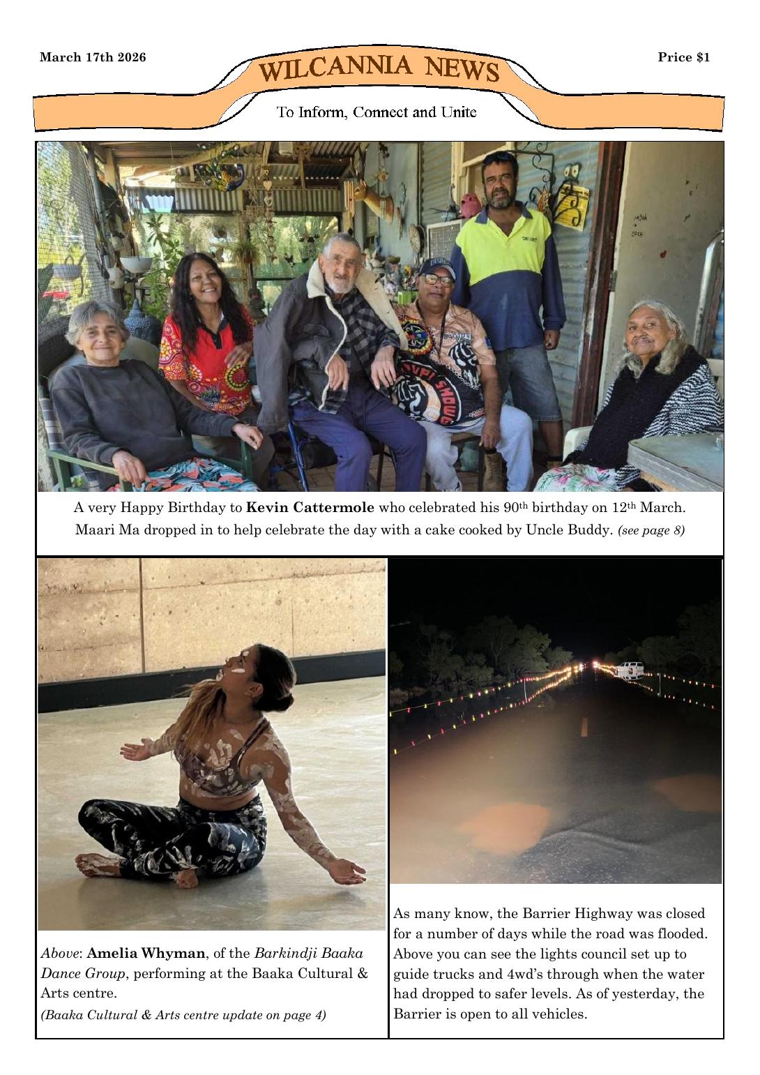 Wilcannia News, 17 March 2026